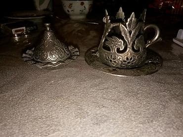 Qab-qacaq və mətbəx ləvazimatları: Şərq üslublu metal qab-qacaq dəsti - Material: döymə metal — 3