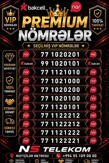 bakcell operator: Nömrə: ( 077 ) ( 771120100 ), Yeni — 1