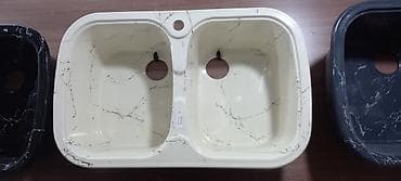 sade dam ortukleri: Düzbucaqlı Mətbəx çanağı, Şkafsız, Dəmir — 3