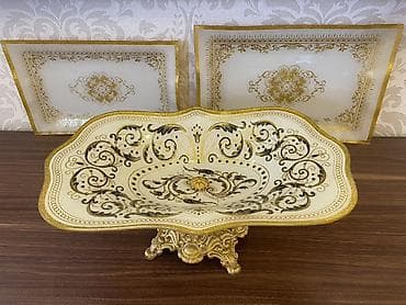 novruz bezeyi: Zərif dekorativ süfrə dəsti - Tərkib: 3 hissə - 1 ədəd ayaqlı iri — 2