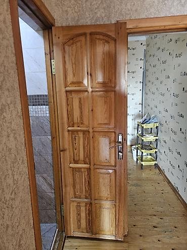 sam: Taxta şüşəli otaq qapıları - Material: təbii ağac (şam teksturası) — 5