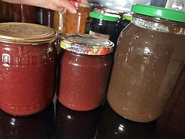 tort şekili: Ev üsulu mürəbbə və cems çeşidləri - Tərkib: yalnız meyvə/çəhrayıt — 4