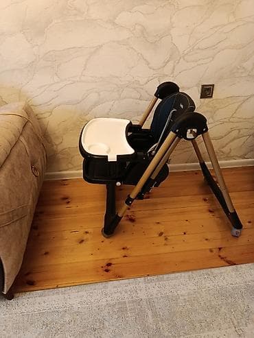 qiz geyimi: Uşaq yemək stulu – Kiddilo brendi - Rəng: qara oturacaq, qızılı — 1