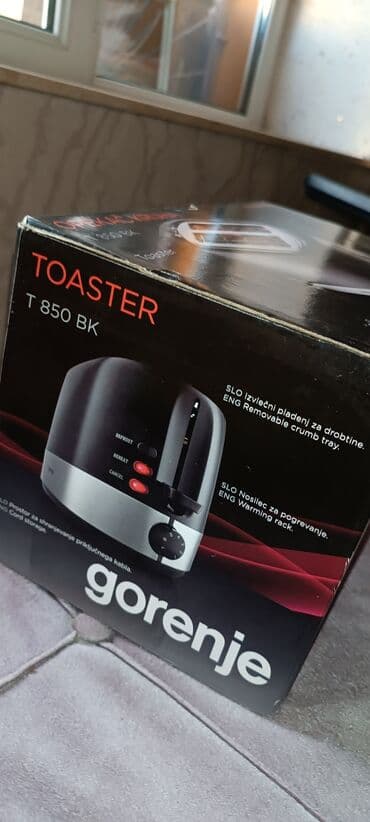 настольная посудомоечная машина в баку: Toster Gorenje, rəng - Qara, Yeni — 4