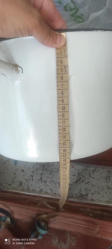 sintepon material: Emallı qazan,sovetin,diametr 28 sm — 7