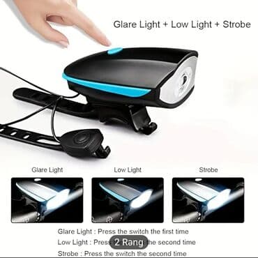 velosiped işığı: Elektrikli velosiped və velosipedlər üçün LED velosiped baş işığı, ABS — 3