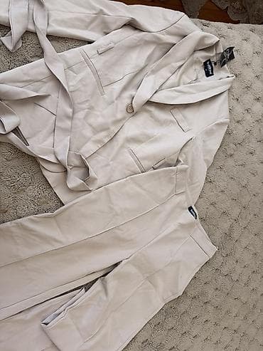 vilur dest: Qadın kostyum dəsti – Nilo brendi - Rəng: ağ/ekru - Dəst: şal yaxalı — 1