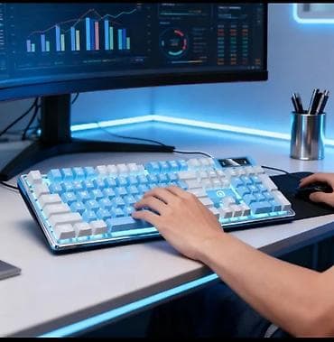 Фото и видеокамеры: Skylon RGB işıqlı klaviatura - Tam ölçülü, 104 düyməli dizayn: ox — 5