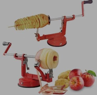 bıcaqlar: Alma,kartof soyan və doğrayan 😍 Təkcə almanı yox, digər meyvə və — 1