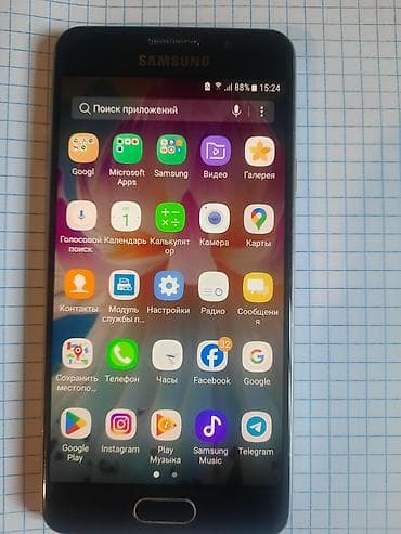 samsung a3 (2017): Samsung Galaxy A5 2016, 16 GB, rəng - Qara, Barmaq izi — 2