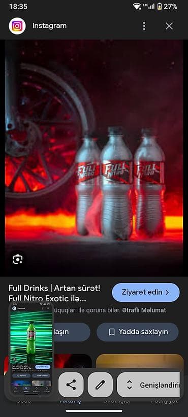 İçkilər: Məhsul: Full Nitro – qazlı enerji içkisi Xüsusiyyətlər: - Dad — 4