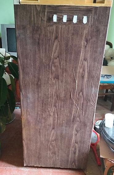 elektrik qizdirici: Retro tək kameralı soyuducu - Korpus: taxta teksturalı örtüklə dizayn — 1