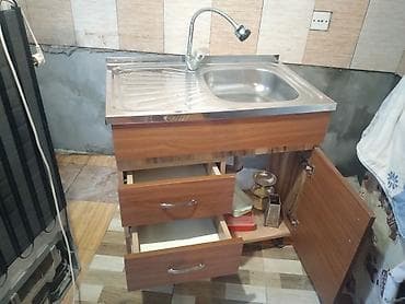 Mətbəx üçün paslanmayan poladdan yuyucu lavabolu dolab - Üst hissə — 3