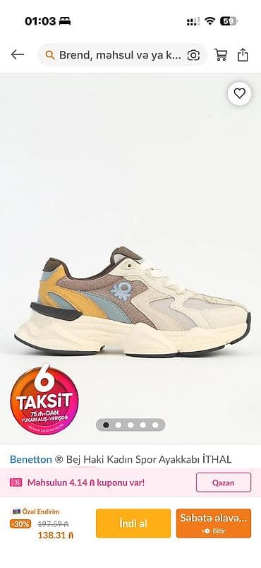 setka ayaqqabılar: United Colors of Benetton, Ölçü: 39, Yeni — 6