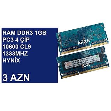 100 manatliq plansetler: Notebook üçün Ramlar ⭐Ram DDR2 PC2 1GB 5300 667Mhz Qimonda (İkinci əl) — 6