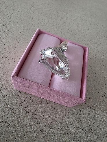 Qol saatları və aksesuarlar: Böyük kristal daşlı klips sırğa - Növ: klips (qulaq deşmədən — 4