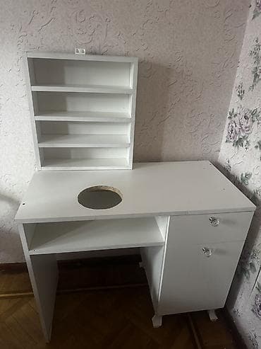 pufik stol: Düz masa, Siyirməli, Polkalı, Laminat, Kredit yoxdur — 8