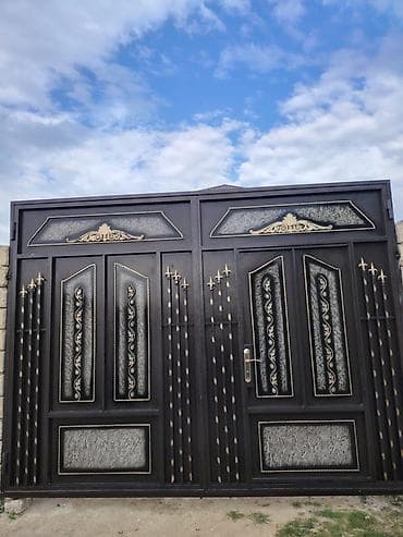 kombi demir dokum: Yeni Dəmir Həyət darvazası, Yana açılan, 3 m, Mexaniki, Qapı ilə, Kredit yoxdur, Ödənişli quraşdırma, Ünvandan götürmə, Ödənişli çatdırılma, Rayonlara çatdırılma — 3