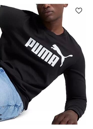 женские свитшоты с принтом: PUMA kişi svitşortu – klassik loqo dizaynı - Brend: PUMA - Model: Ön — 2