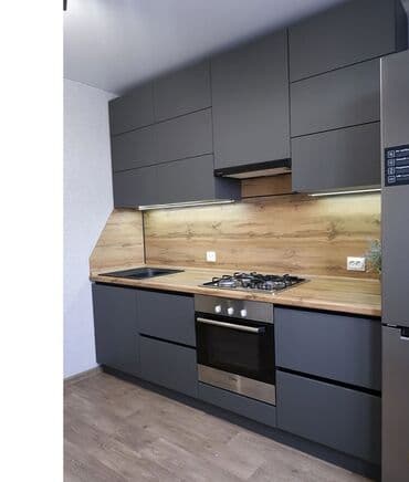 Ev üçün mebel: Sifarişlə mətbəx dəsti, Özü çəkən petlələr, Kredit yoxdur, Pulsuz çatdırılma — 1