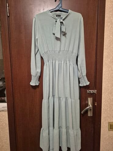 детские платья с длинным рукавом: Повседневное платье, Макси, M — 2