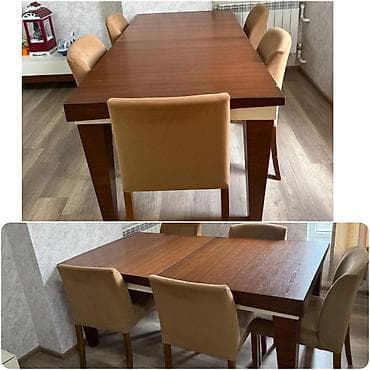 mebel stol stullar: Acilan masa+6 stulla birge 300 azn.Unvan İnqilab (GÜLÜ) E — 1