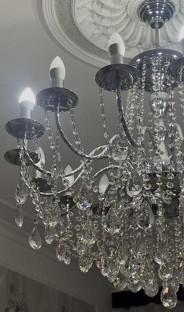 Çılçıraq, 10 və daha çox lampa, Xrustal — 8