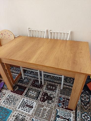 ev ucun stol stul: Mətbəx üçün, Açılmayan, Dördbucaq masa, 4 stul — 3