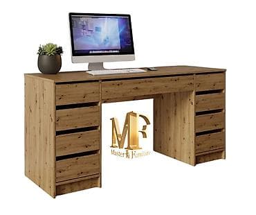 spicka bloku: İki tərəfli çekmecəli iş masası - Ölçülər: uzunluq 150 sm, hündürlük — 4