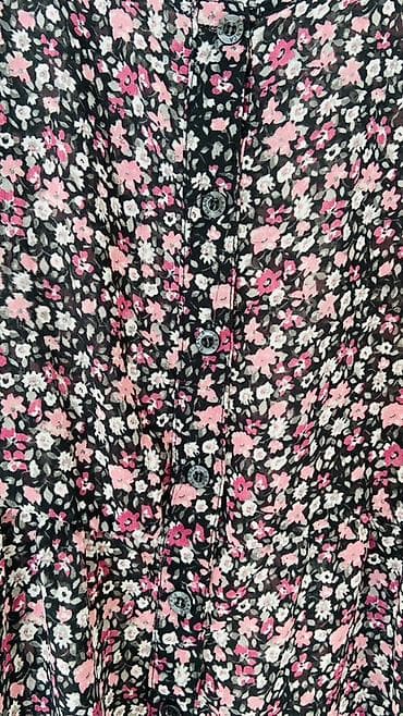 Другая женская одежда: Qadın bluzu – çiçək naxışlı, uzunqollu, yüngül və axıcı parça - Rəng — 3