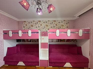alaca mebel: Qız üçün, İşlənmiş, Çarpayı, Matras ilə — 1