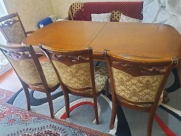 desmalar: Qonaq otağı üçün, Açılan, Oval masa, 6 stul — 4