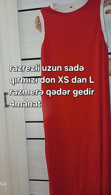 Qadın geyimləri satılır qiymət üzərində qeyd olunub razmer xs s m l — 9