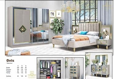 угловая тумба: Двуспальная кровать, 2 тумбы, Турция, Новый — 1