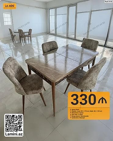 kohnə stul: Masa dəsti – La Mini (Kod: 3135) - Açıqlama: Zərif dizaynlı, açılan — 1