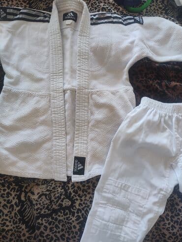 детские костюмы для танцев: Məhsul 1: Adidas cüdo kimono dəsti - Brend: adidas (loqolu) - Rəng: ağ — 1