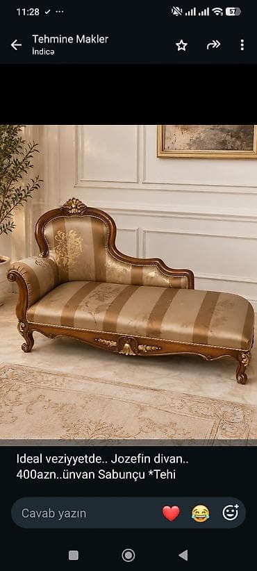 Ideal veziyyetde. Jozefin divan. 400azn. ünvan Sabunçu *Tehi