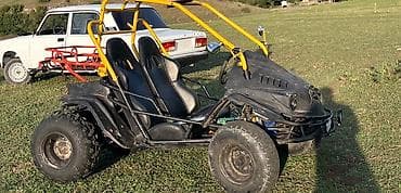 2106 gence: İki nəfərlik off-road buggi - Güclü boru karkaslı şassi, sarı rəngli — 2