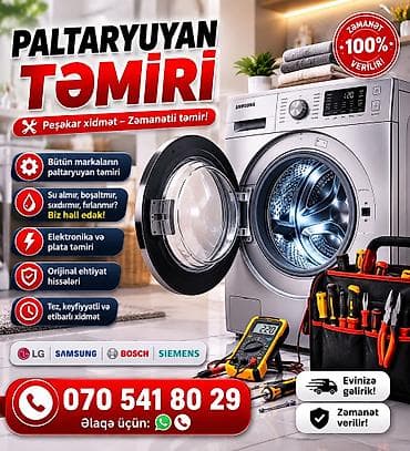 Xidmətlər: Paltaryuyan təmiri – peşəkar və zəmanətlə - Bütün markaların — 1