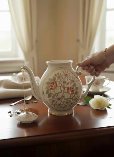 kəpənək buketi: Yeni, rəng - Ağ, Çaydan, 1 l, Çexiya — 1