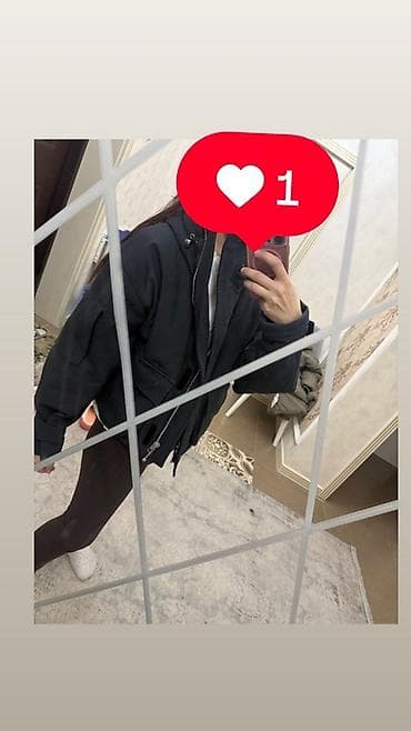 kurtka turkce: Zaradan alinib M L razmer Qadın qısa qara gödəkçə - Rəng: qara - — 1