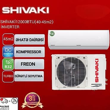 kondisioner kreditle: Kondisioner Shivaki, Yeni, 30-35 kv. m, Split sistem, Ödənişli quraşdırma — 4