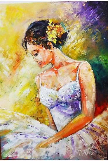 Yağlı boya tablo – “Balerina Portreti” - Texnika: Kətan üzərində lalafo.az -da Yağlı boya tablo – “Balerina Portreti” - Texnika: Kətan üzərində