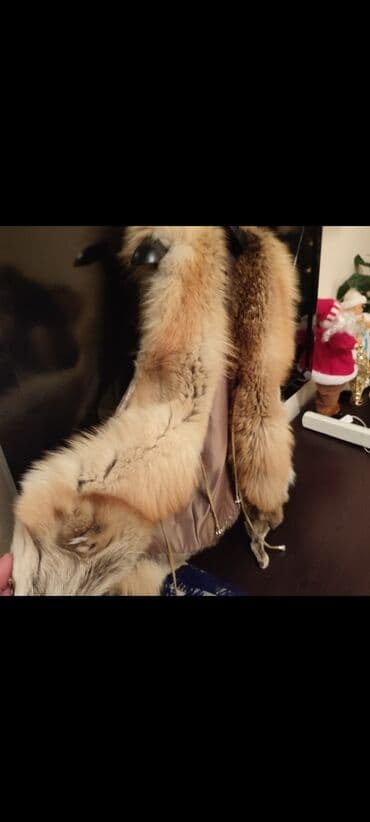 qadınlar üçün qara qonur tülkü xəzindən papaq: Jilet, One size — 5