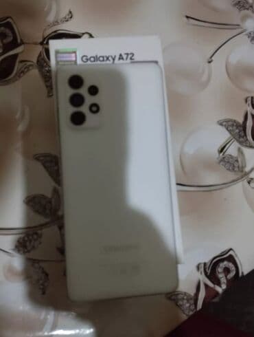 elektron dis fircasi qiymeti: Samsung Galaxy A72, 128 GB, rəng - Ağ, Barmaq izi — 3