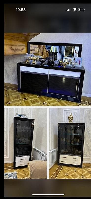 Qonaq otağı üçün şkaf dəsti - Tərkib: 1 ədəd geniş konsol güzgü ilə