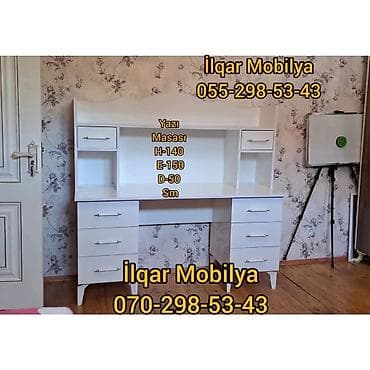 Детская мебель: Для девочки и мальчика, Новый, С выдвижными ящиками, Письменный стол, Без стульев — 1