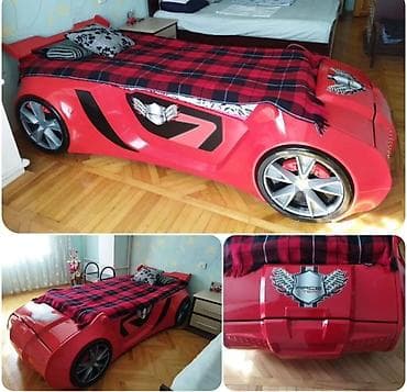 sintifon dosek: Uşaq üçün maşın formalı çarpayı - Brend: Rengarenk - Rəng: parlaq — 2