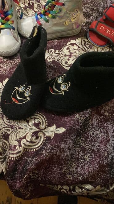 детские спортивные туфли: Uşaq ayaqqabıları dəsti 1) Qara trikotaj slip-on krossovkalar - — 5