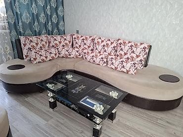 - Məhsul: Künc divan + şüşə jurnal masası dəsti - Dizayn: Dalğavari — 1